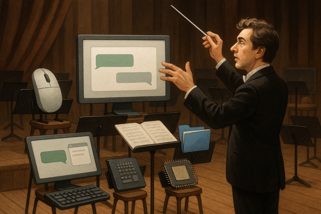 Windows 11, chef d'orchestre de votre ordinateur. Illustration pour le cours gratuit d'initation à l'informatique pour seniors proposé par Ordidacte